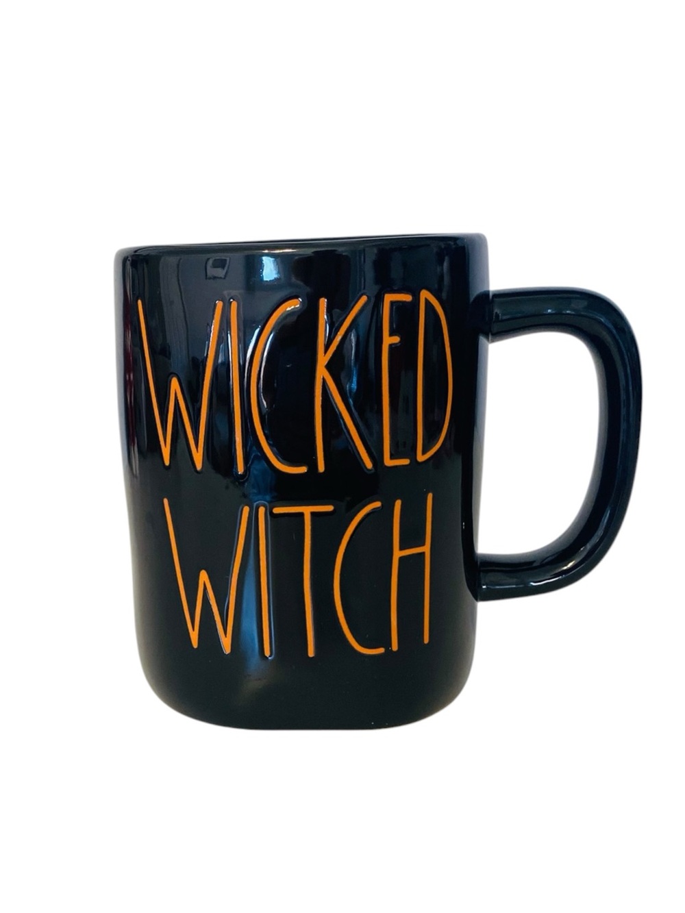 Rae Dunn Magenta Wicked Witch Black Halloween Ceramic Coffee Mug 16 oz